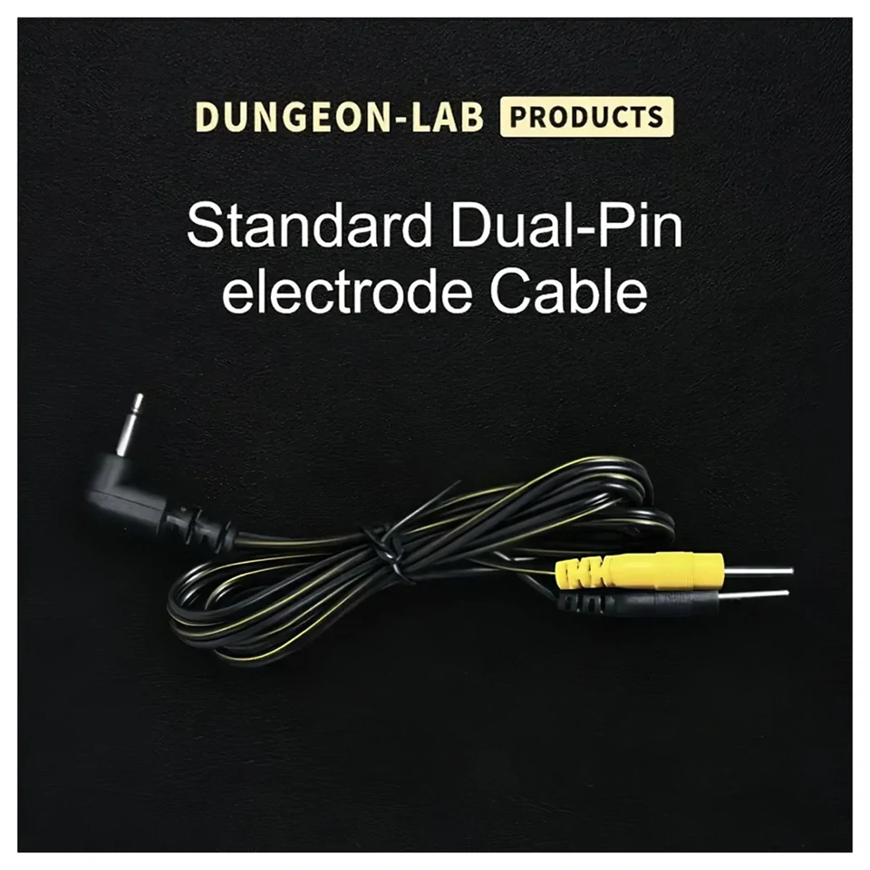 DG-LAB - elektródakábel 2,5 mm-es jackről 2 mm-es tüskékre (fekete)