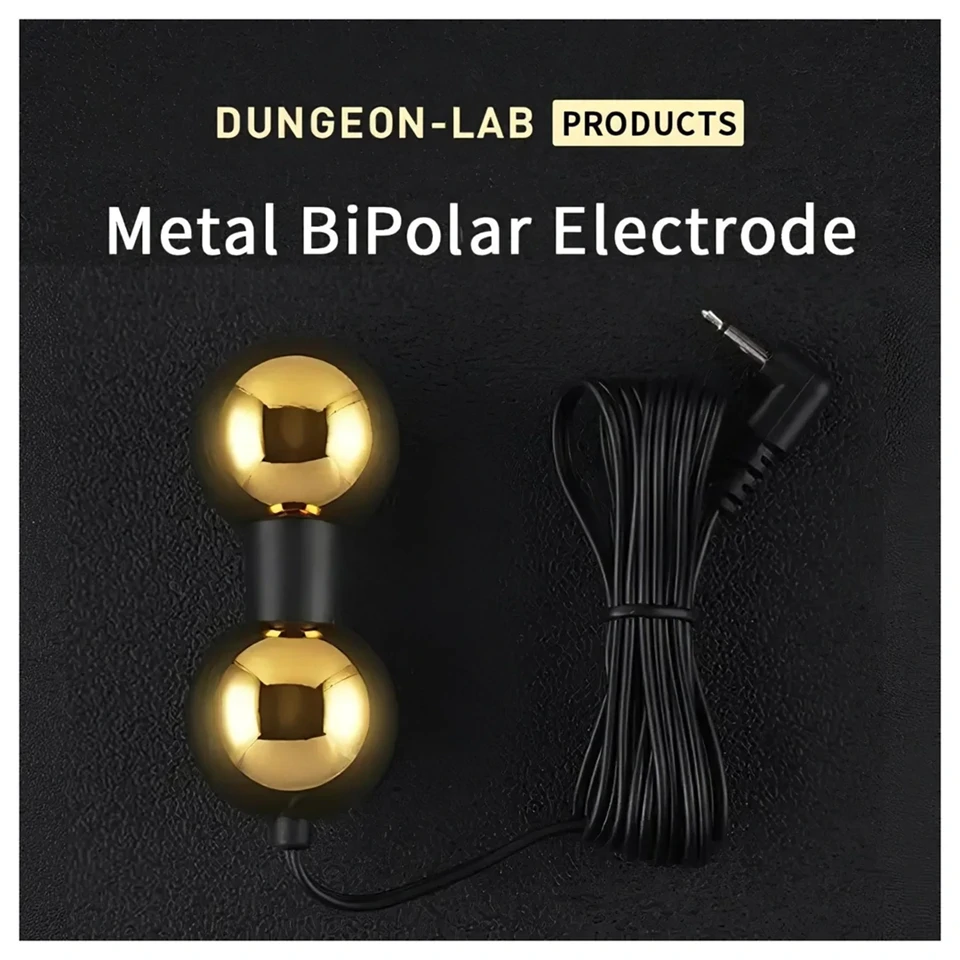 DG-LAB BiPolar B - kétpólusú, homokóra alakú fém elektróda (arany)
