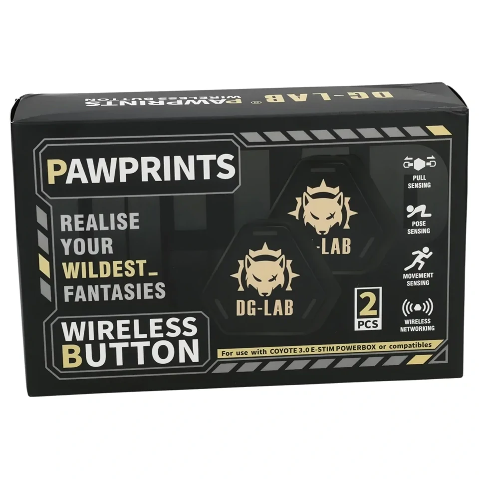 DG-LAB PawPrints - vezeték nélküli szenzorgomb (fekete) - 2 db