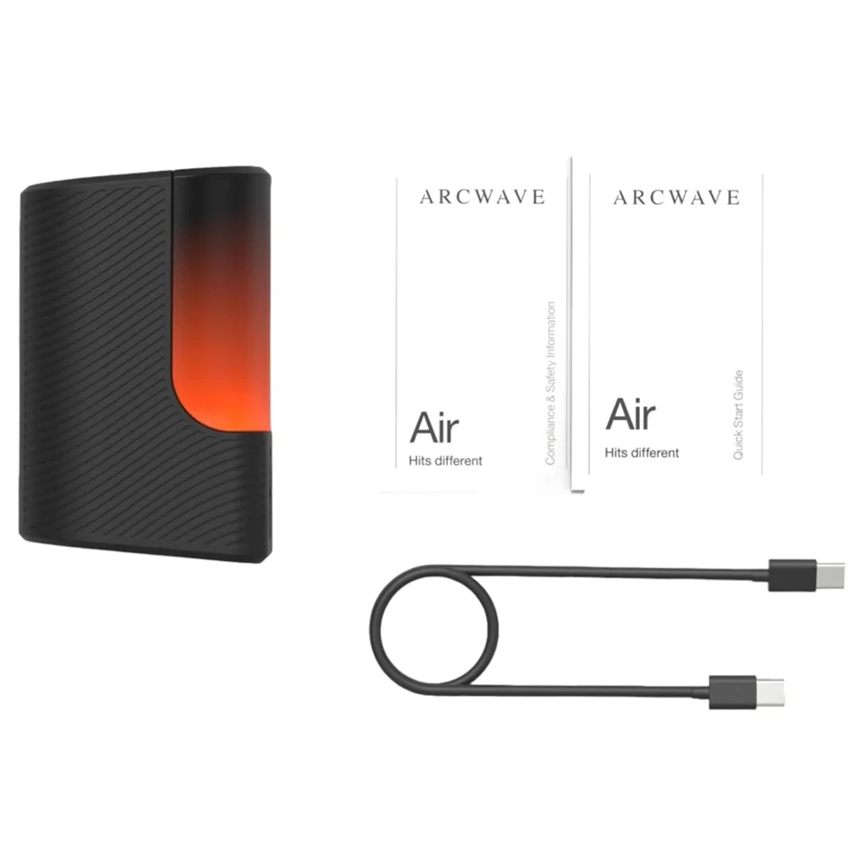 Arcwave Air - léghullámos, nyújtható akkus maszturbátor (fekete)