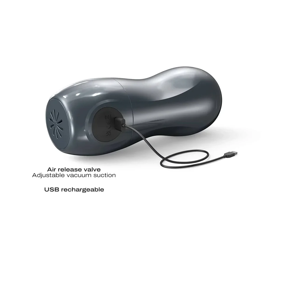 Dorcel Blowjoy Vibe - szívó és vibrációs akkus maszturbátor (szürke)
