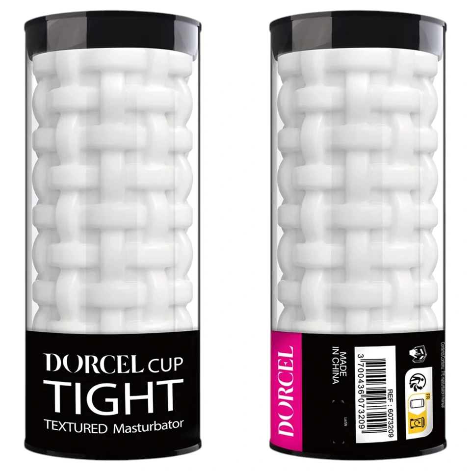 Dorcel Cup Tight - gyöngyös csatornájú maszturbátor férfiaknak (fehér)