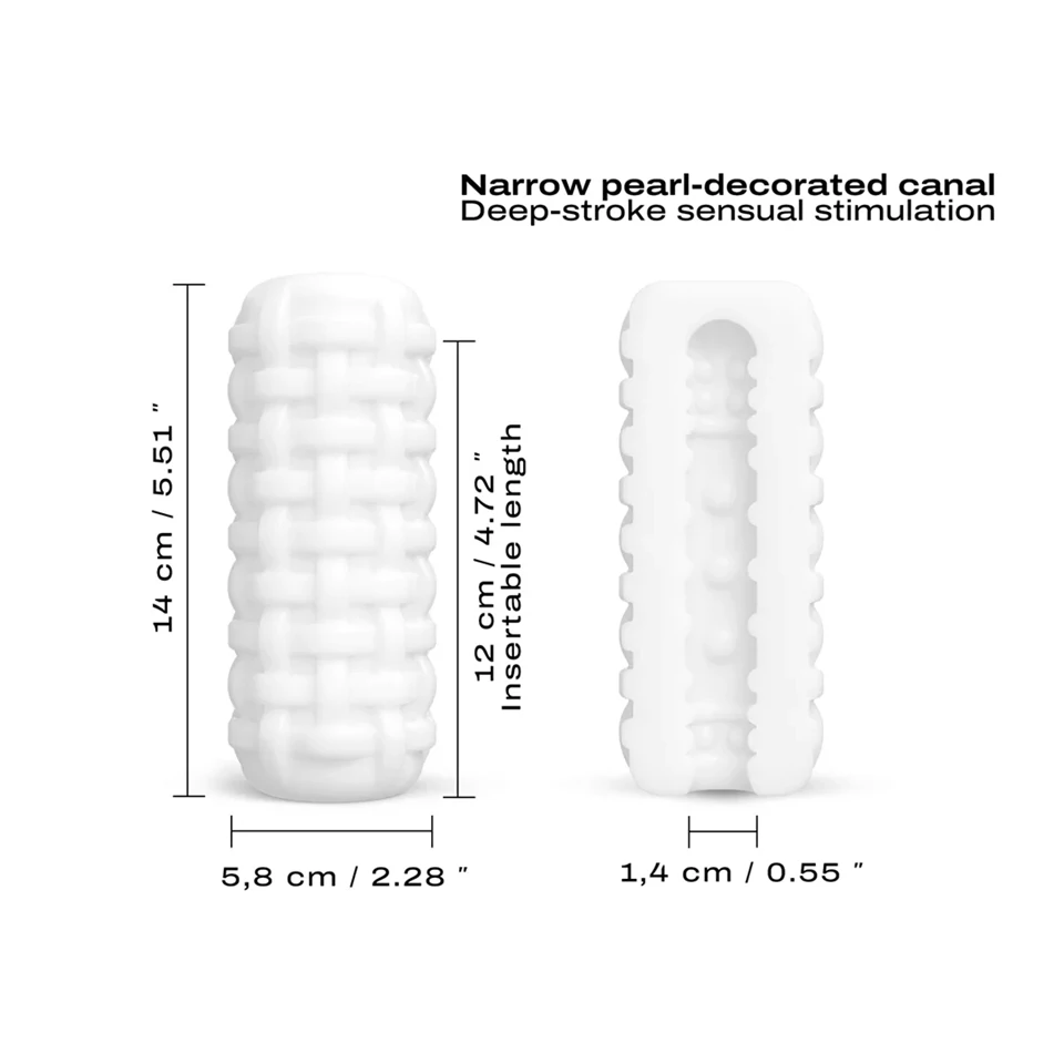 Dorcel Cup Tight - gyöngyös csatornájú maszturbátor férfiaknak (fehér)