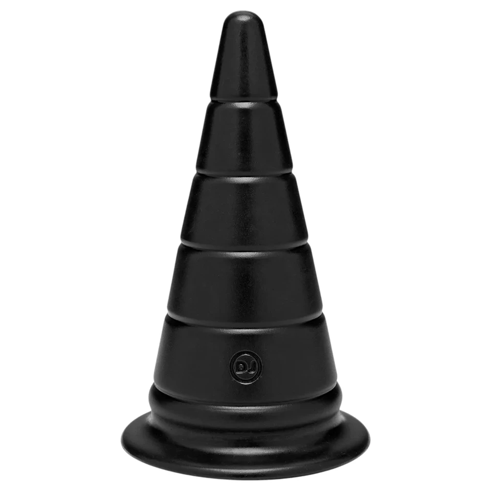 Doc Johnson TitanMen Anal Stretcher - kúpos anál tágító plug (fekete) - 15 cm