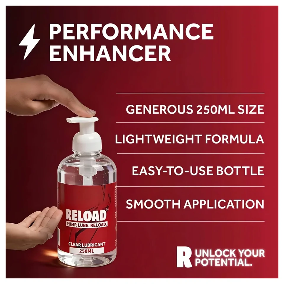 Reload - átlátszó vízbázisú síkosító pumpás flakonban