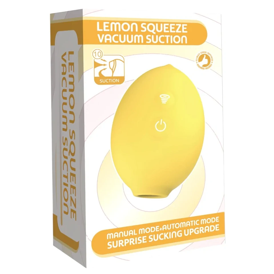 Lemon Squeeze - citrom formájú csiklószívó vibrátor (sárga)