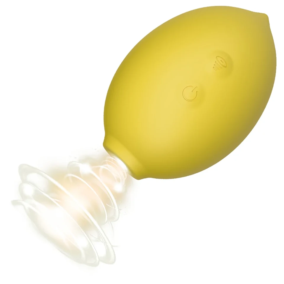 Lemon Squeeze - citrom formájú csiklószívó vibrátor (sárga)