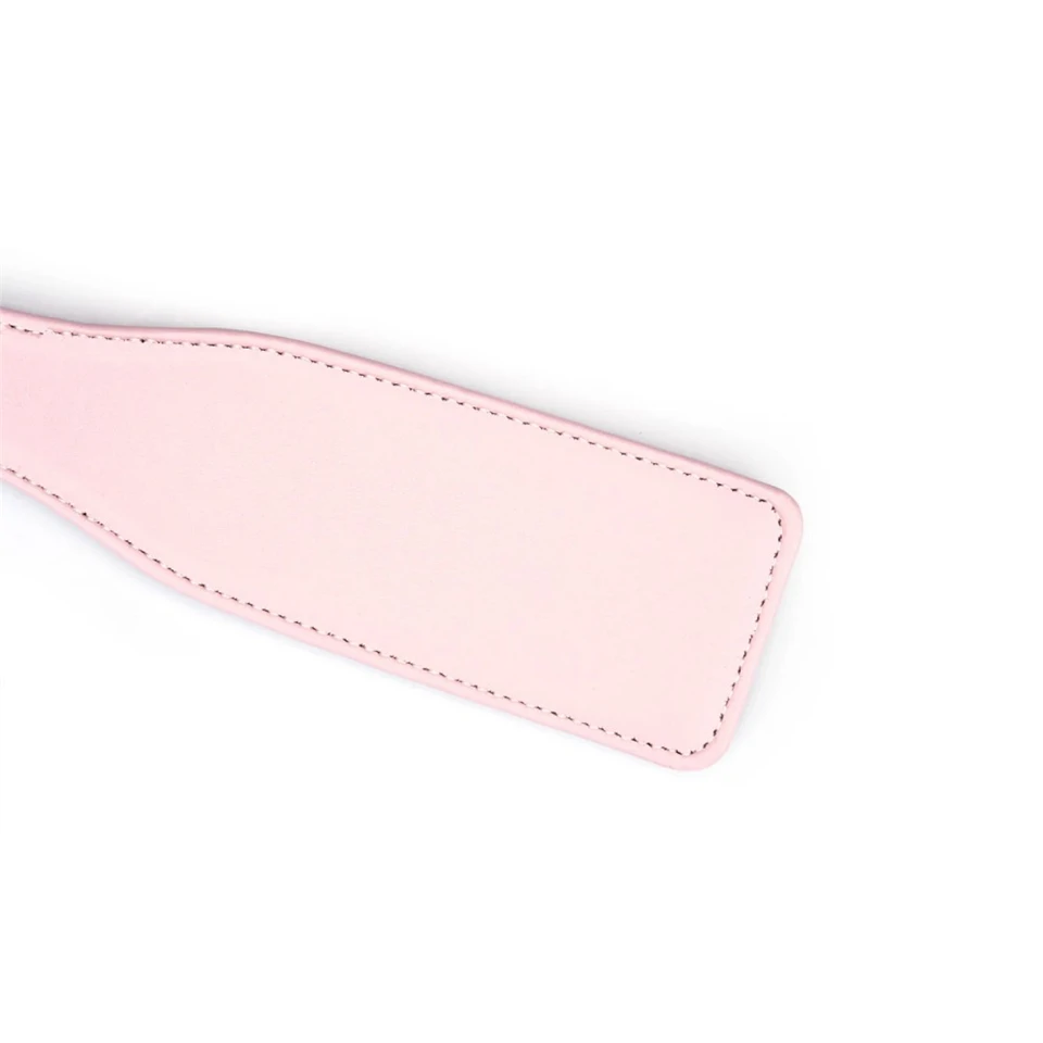 White & Pink Leather Paddle