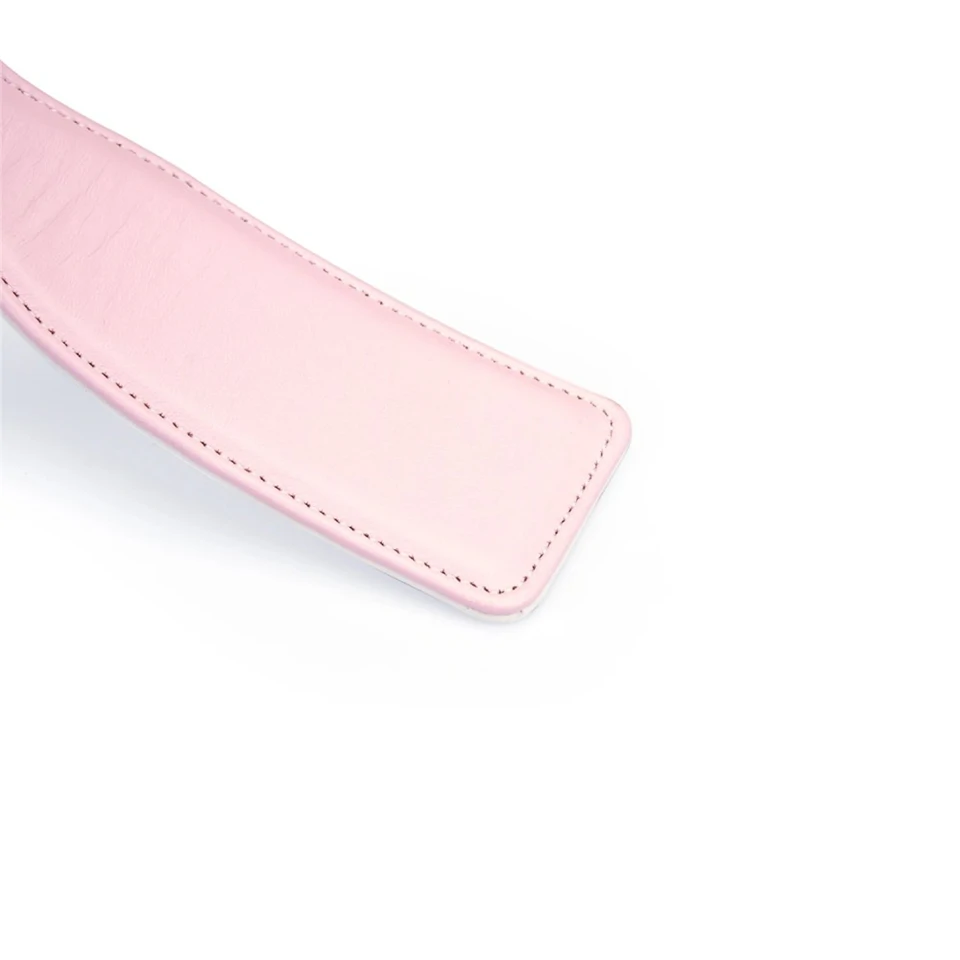 White & Pink Leather Paddle