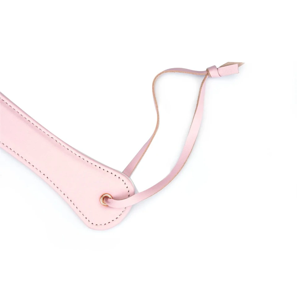 White & Pink Leather Paddle