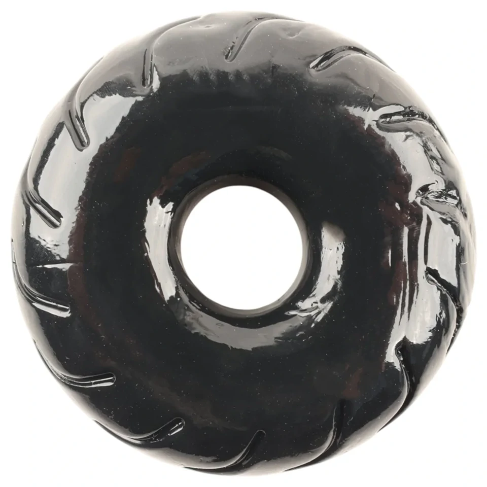 Pulselock Forge - fekete kerék mintás péniszgyűrű (19 mm)