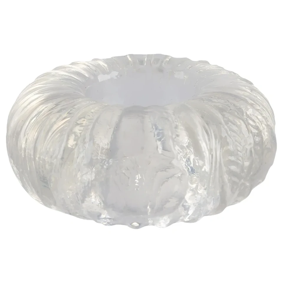 Pulselock Cocktura - bordázott TPE péniszgyűrű (átlátszó) - 19mm