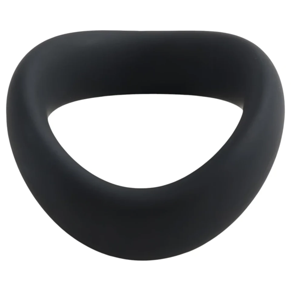 Pulselock Cocktura - csavart szilikon péniszgyűrű (fekete) - 47,5mm