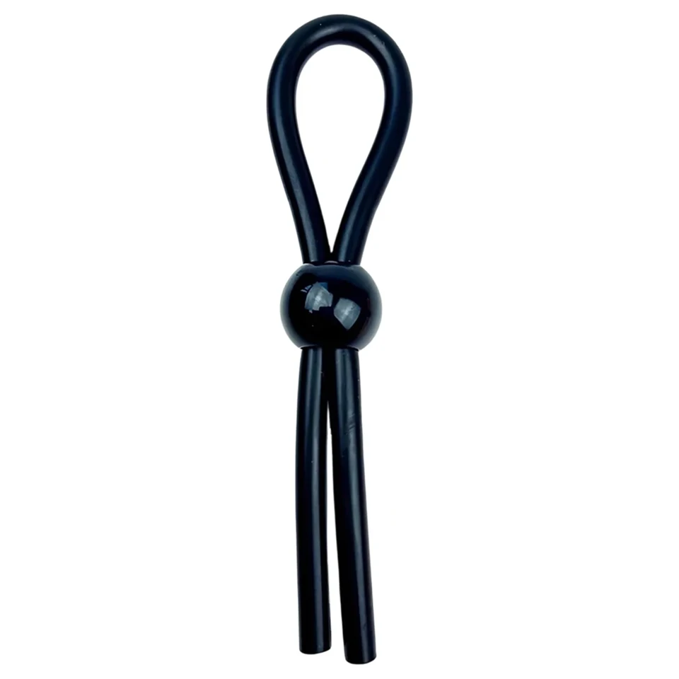 Pulselock Forge - állítható lasszós szilikon péniszgyűrű (fekete)