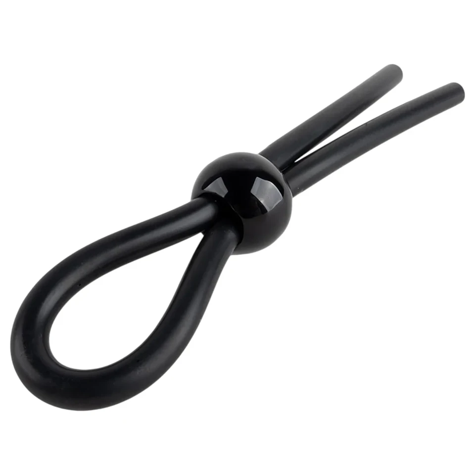 Pulselock Forge - állítható lasszós szilikon péniszgyűrű (fekete)