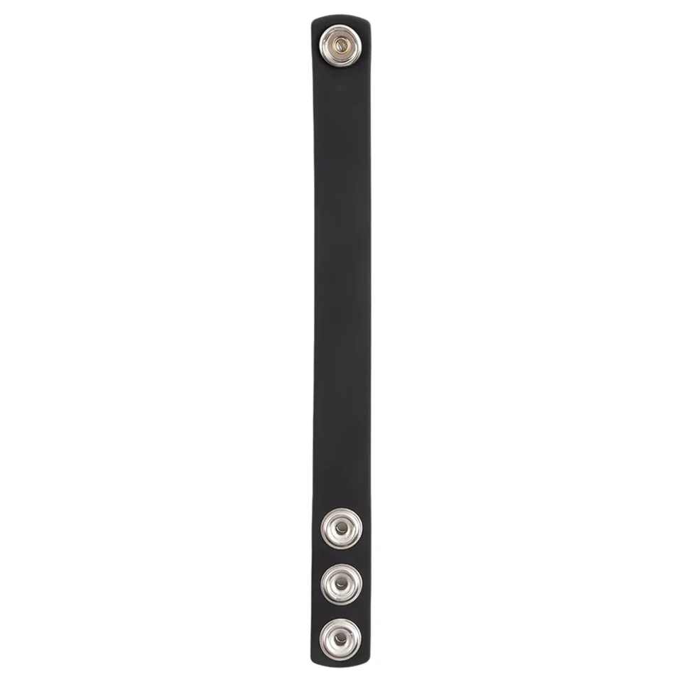 Pulselock Forge - állítható patentos szilikon péniszgyűrű (fekete) - 200mm