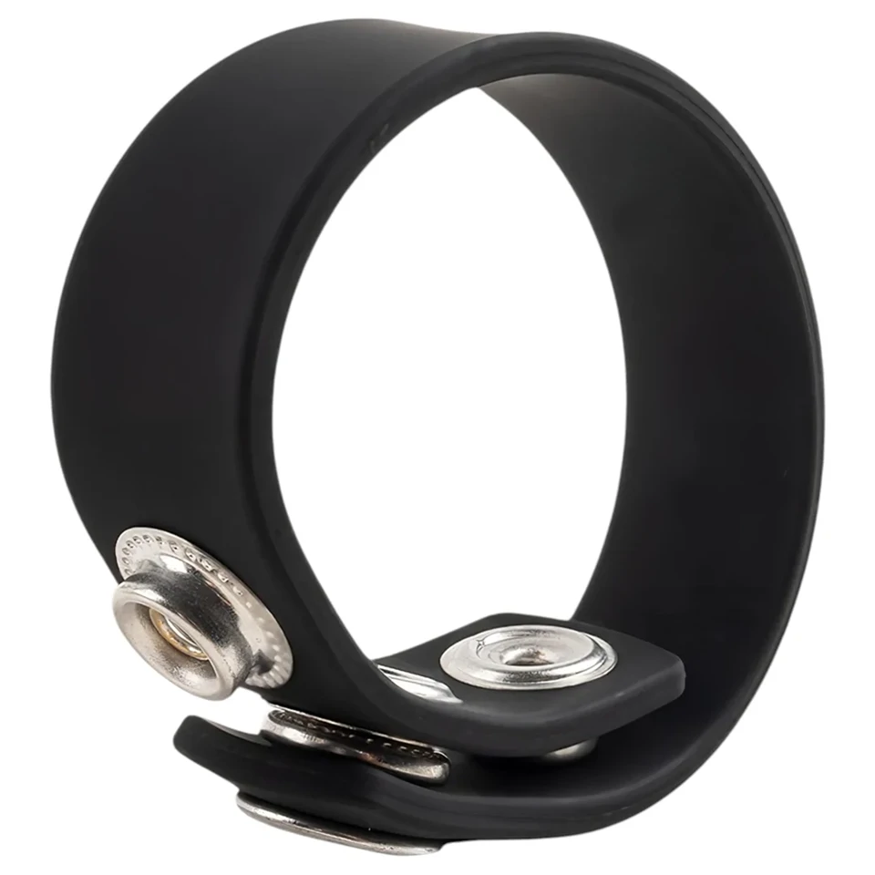 Pulselock Forge - állítható patentos szilikon péniszgyűrű (fekete) - 200mm