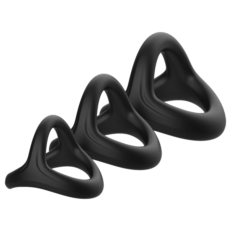 Pulselock Taur - Y-formájú pénisz- és heregyűrű (fekete) - M