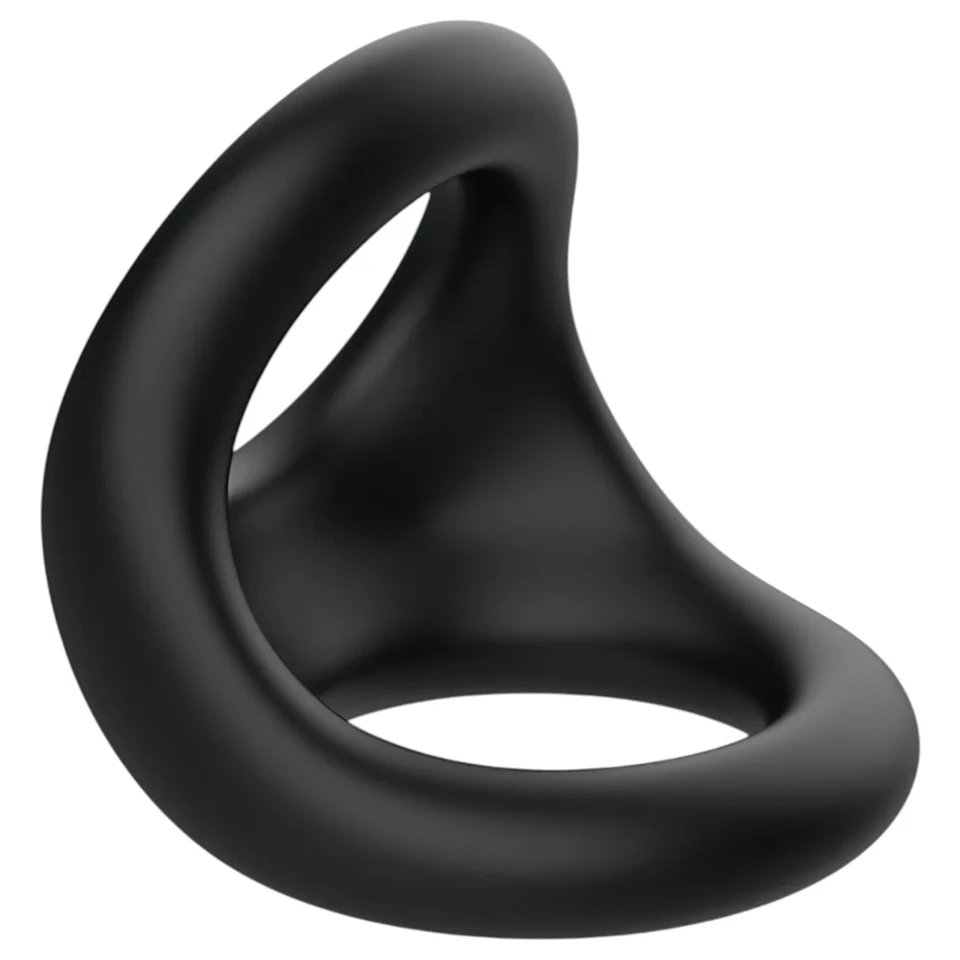 Pulselock Taur - kontúros pénisz- és heregyűrű (fekete)