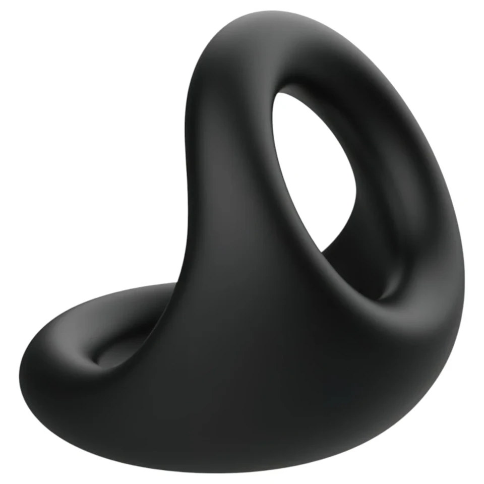 Pulselock Taur - kontúros pénisz- és heregyűrű (fekete)