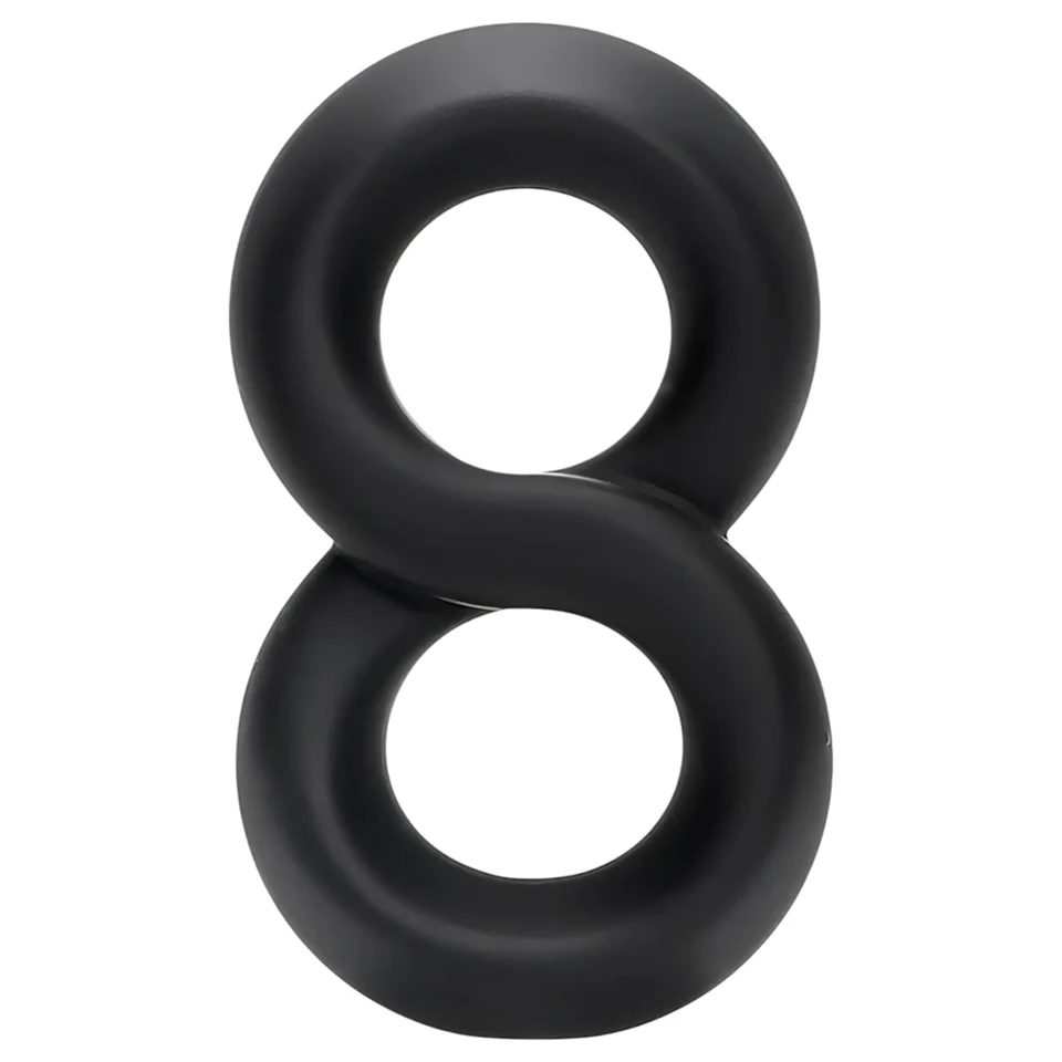 Pulselock Taur - dupla pénisz- és heregyűrű (fekete) - 20mm