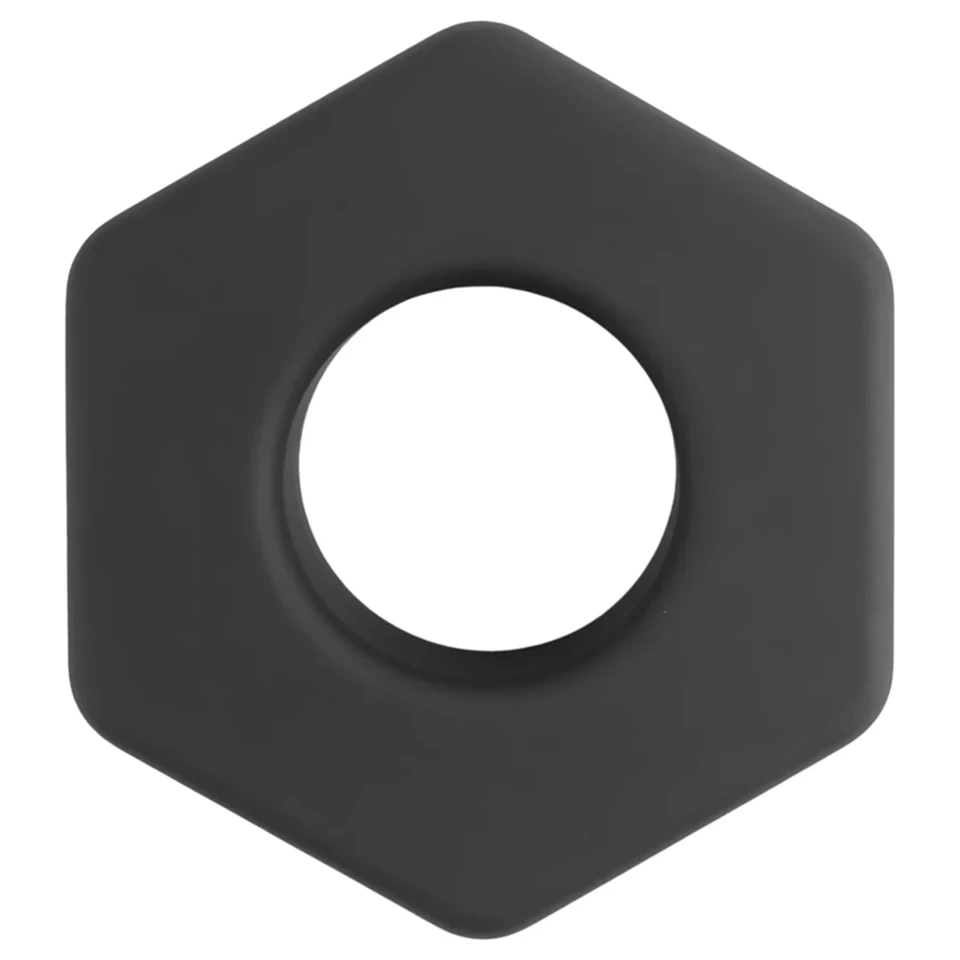 Pulselock Forge - fekete csavaranya formájú szilikon péniszgyűrű (22 mm)