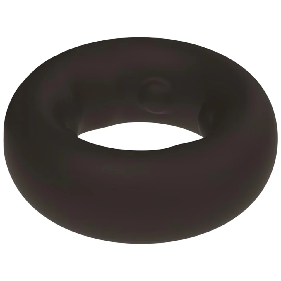 Pulselock Cocktura - pöttyös szilikon péniszgyűrű (fekete) - 27mm