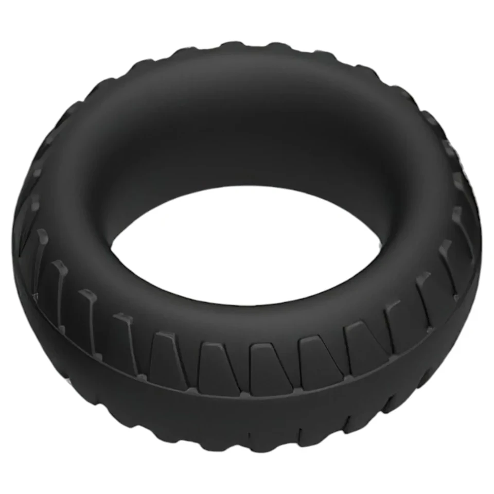 Pulselock Forge - abroncs mintás szilikon péniszgyűrű (fekete) - 30mm