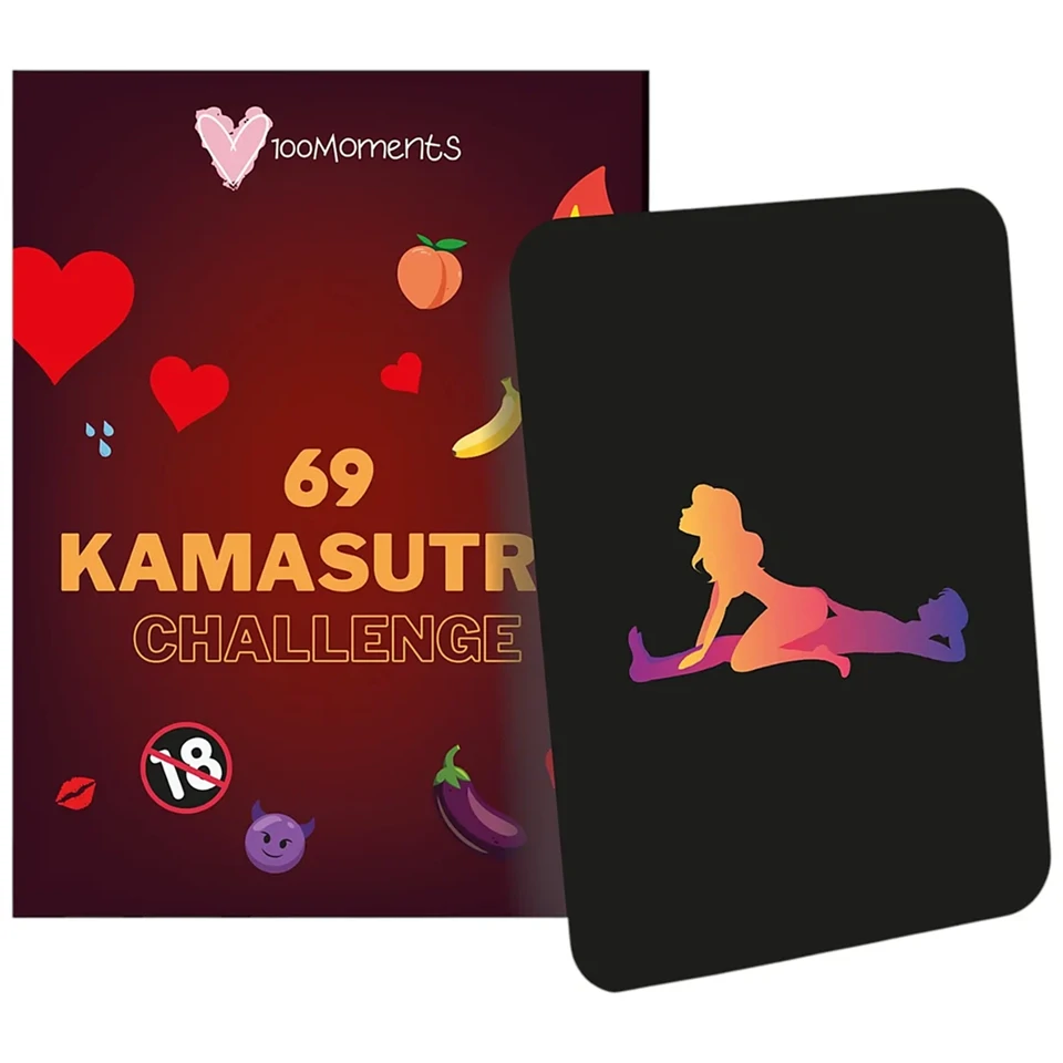 100Moments 69 Kamasutra Challenge - szexpóz kártyajáték pároknak (69 lap)