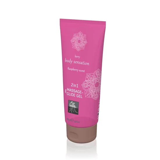 Massage- & Glide Gel 2 in 1 - Raspberry scent 200ml
