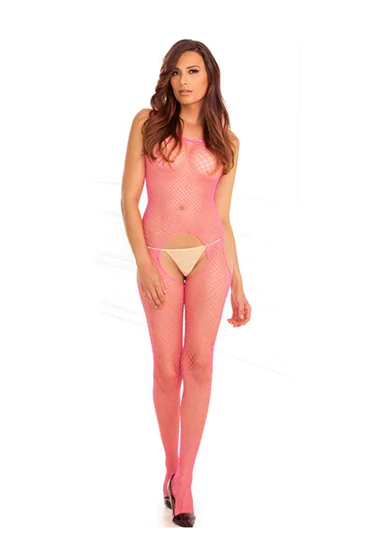 Net Suspender Bodystock Pink