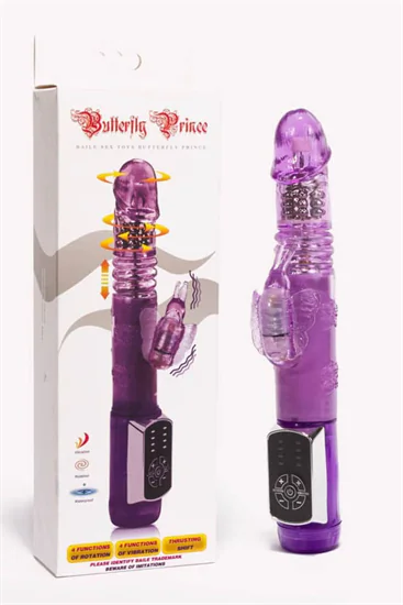 Butterfly Prince Rabbit Vibrator Purple