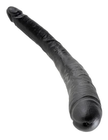 King Cock  16 inch Tapered Double Dildo Black