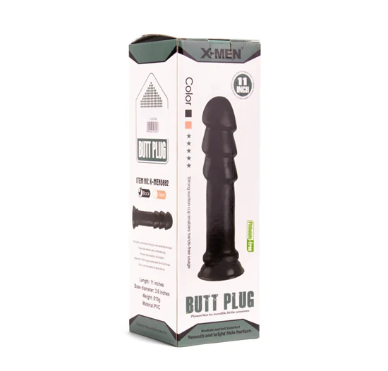 X -MEN 11 inch Butt Plug Black