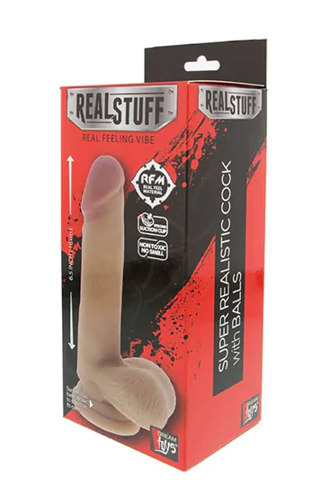 RealStuff 6.5 inch Dong With Scrotum