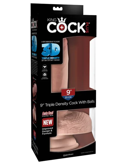 King Cock Plus 9" Triple Density Cock with Balls