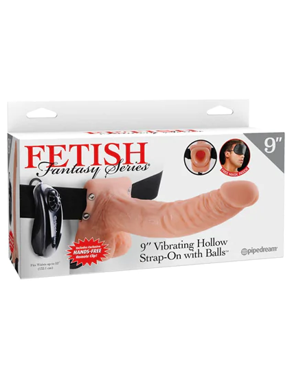 Fetish Fantasy Series Vibrating Hollow Strap-on with balls f