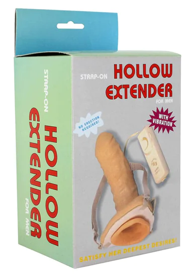Vibrating Strap-on Hollow Extender