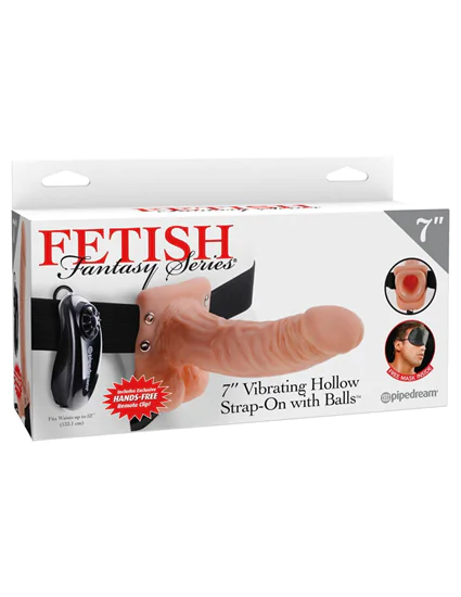 Fetish Fantasy Series Vibrating Hollow Strap-on with balls f