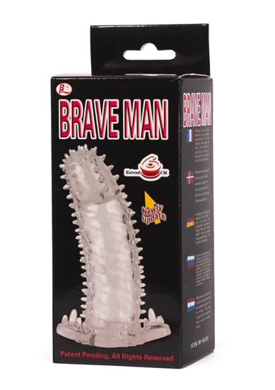Brave Man Penis Sleeve Clear