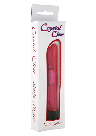 Lady Finger Vibrator Clear Pink