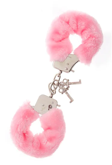 Metal Handcuff With Plush Pink