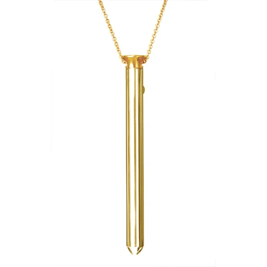 Vesper - luxus vibrátor nyaklánc (arany)