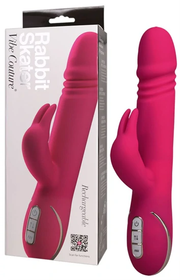 / Vibe Couture Rabbit Skater - Nyuszis, lökő vibrátor (pink)