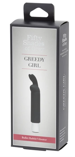 Fifty Shades Greedy Girl - akkus rúdvibrátor (fekete)