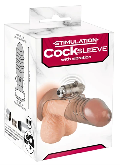 You2Toys Cock Sleeve - vibrációs péniszköpeny (áttetsző)