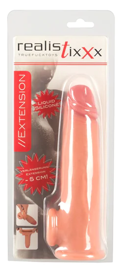 Realistixxx - heregyűrűs hosszabbító péniszköpeny - 19cm (na