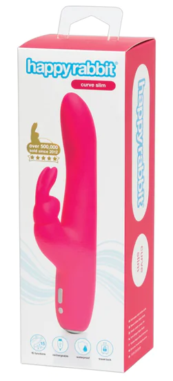 Happyrabbit Curve Slim - vízálló, akkus csiklókaros vibrátor