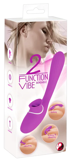 2-Function Vibe - akkus, hajlítható csikló- és hüvelyi vibrá