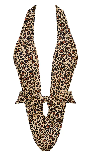 / Obsessive Cancunella - dekoltált trikini (leopárd)